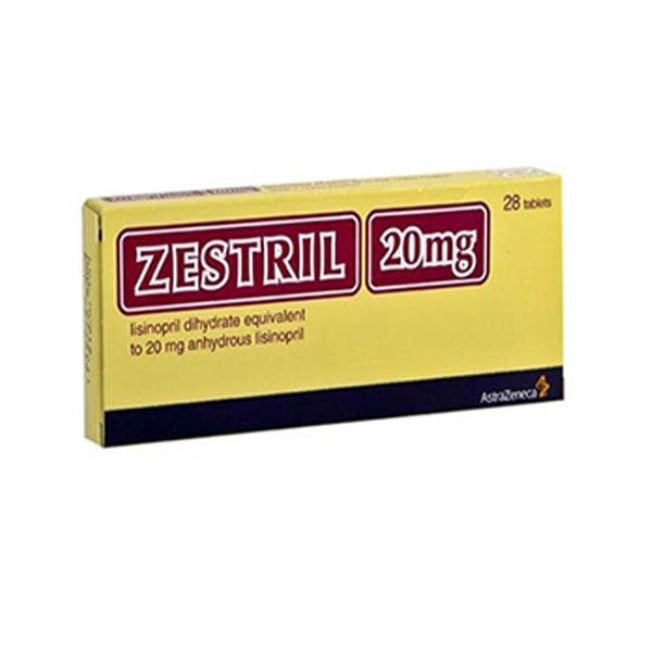 Zestril 20mg Tablets 28's