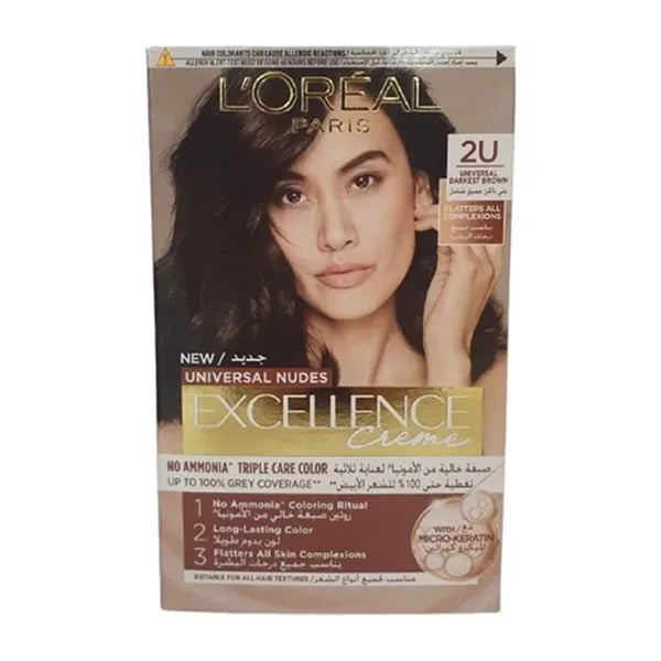 Loreal Excellence Cream Universal Nudes 2u Darkest Brown