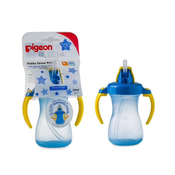 Pigeon Straw Bottle 150ml Blue