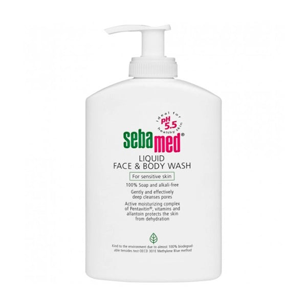 Sebamed Liquid Face &amp; Body Wash With Pump 300 Ml