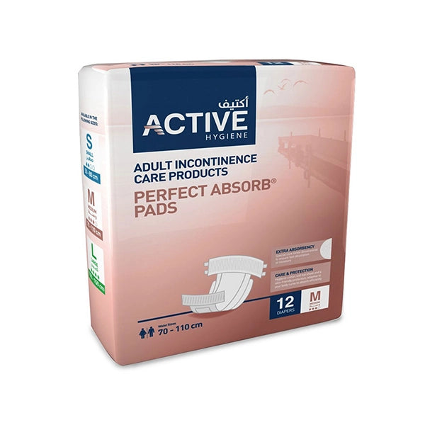 Active Medium Adult Diapers 12 Pieces