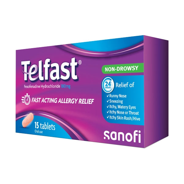 Telfast 180mg Tablets 15's