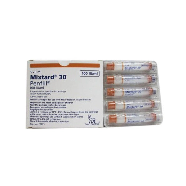 Mixtard 30hm Penfill 100iu/ml 5 X3m