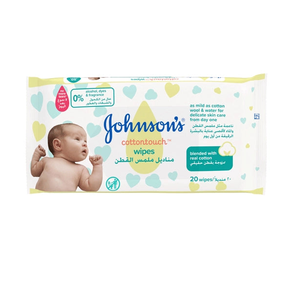 Johnson's Cotton Touch Wipes 20's