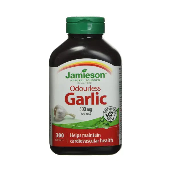 jamieson odourless garlic 500mg cap 300's
