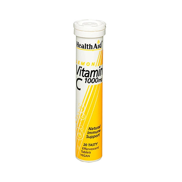 Health Aid Vitamin C Effervescent 1g Lemon Tab 20's