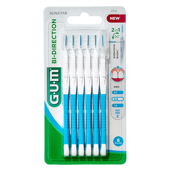 Gum Bidirection Antibacterial Blisters 0.9 Mm 6 Pcs