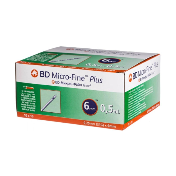 Bd Micro Fine Plus 0.5ml Syringe 100's