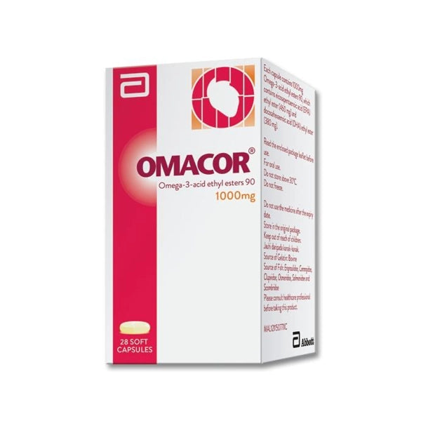 omacor 1000mg soft capsule 28s - heart health - Omacor