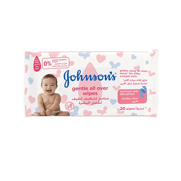 Johnson's Gentle Allover Wipes 20 Pieces