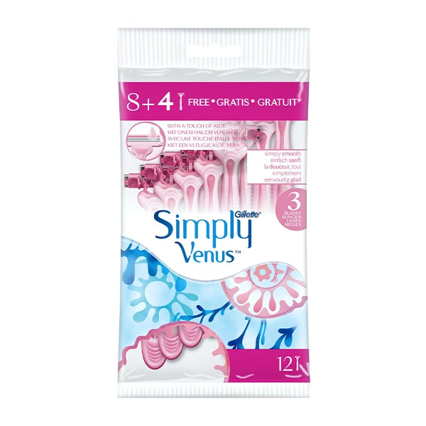 Gillette Simply Venus 8 Pcs + 4 Free Pcs