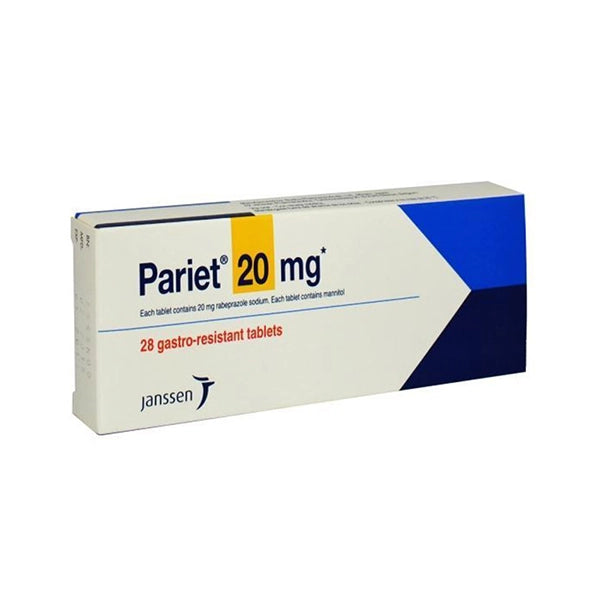 Pariet 20mg Tablets 28's