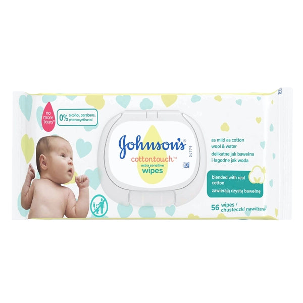 Johnson's Cotton Touch Wipes 56 Pieces