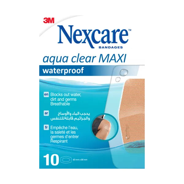 Nexcare Aqua Clear Maxi Waterproof Bandage 60x88 Mm 