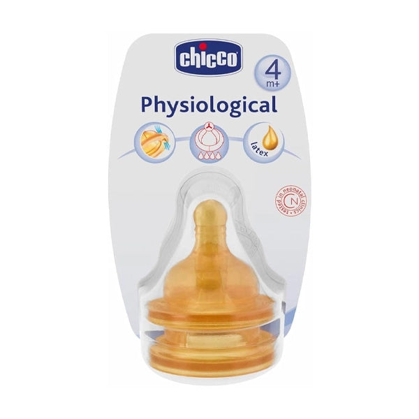 Chicco Physiological Teat Latex Food Flow 4m+
