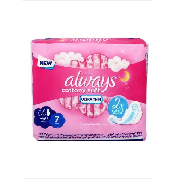 Always Cottony Soft Ultra Thin Night 7 Pads