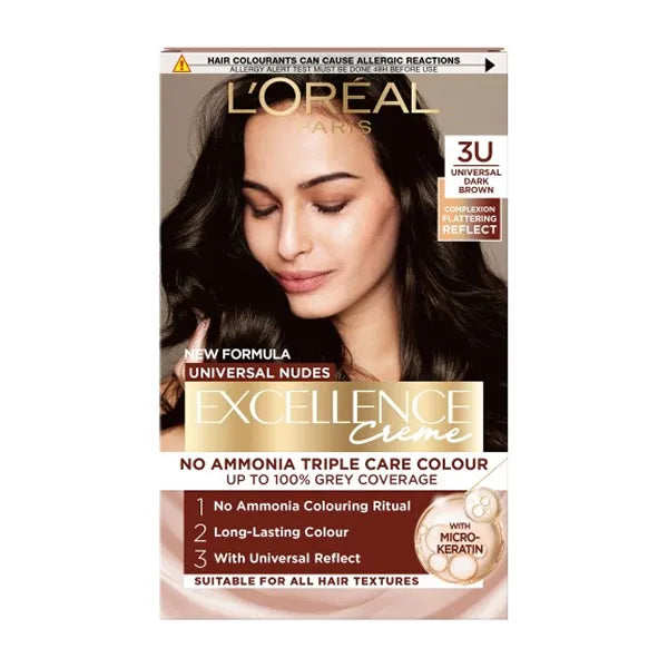 Loreal Excellence Cream Universal Nudes 3u Dark Brown