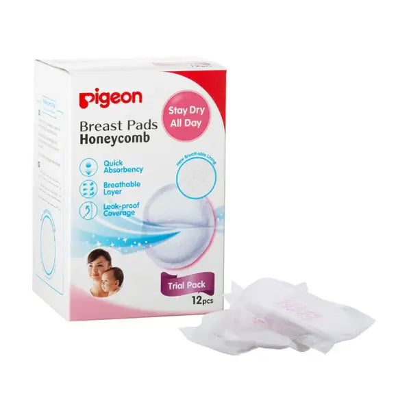 pigeon honey comb breast pads 12's