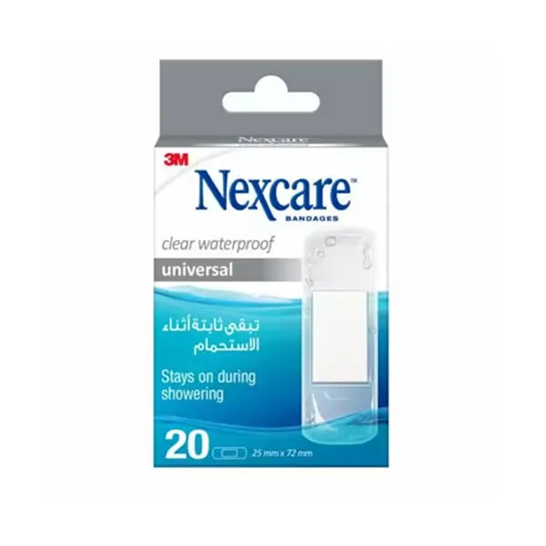 Nexcare Clear Waterproof Bandage 25x72 Mm 20's