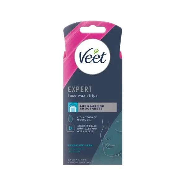 Veet Cold Wax Strips Sensitive Face 20 Pieces