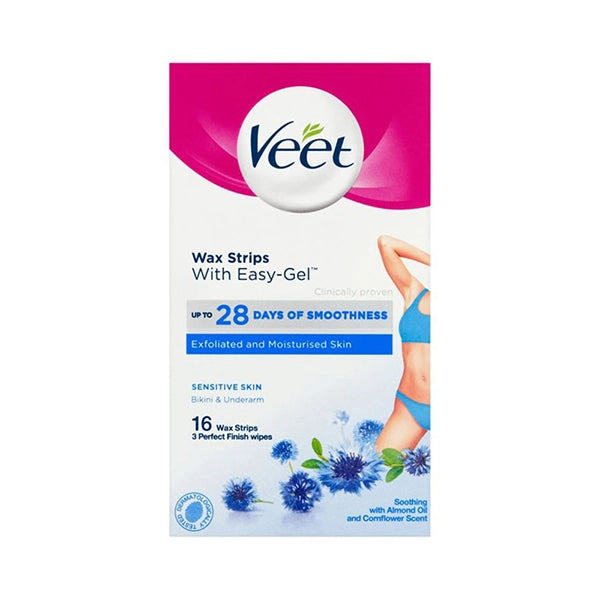 Veet Cold Wax Strip Sensit  Bikini &amp; Underarm 16 Pieces