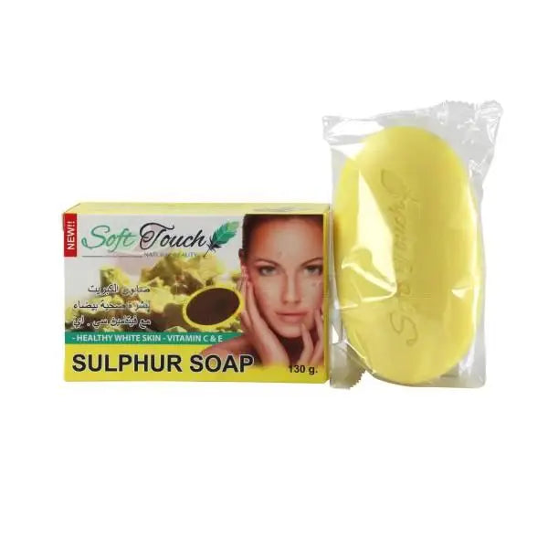 soft touch sulphur soap with vit e &amp; c 130g