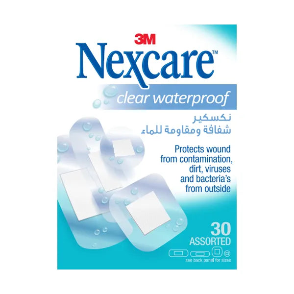 Nexcare Clear Waterproof Bandage Assorted 30's 