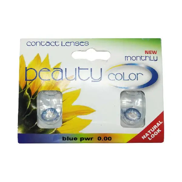 Beauty Color Monthly Blue Lenses Natural Look 2 Pcs