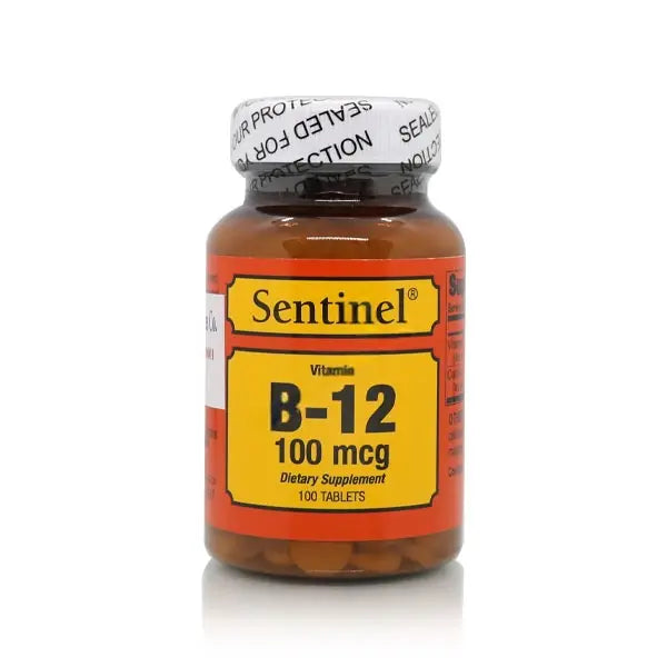 sentinel vitamin b-12 100mcg tab 100's