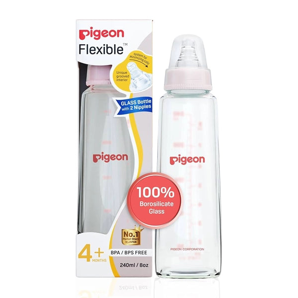 Pigeon Glass Bottle 4+m M  240 Ml
