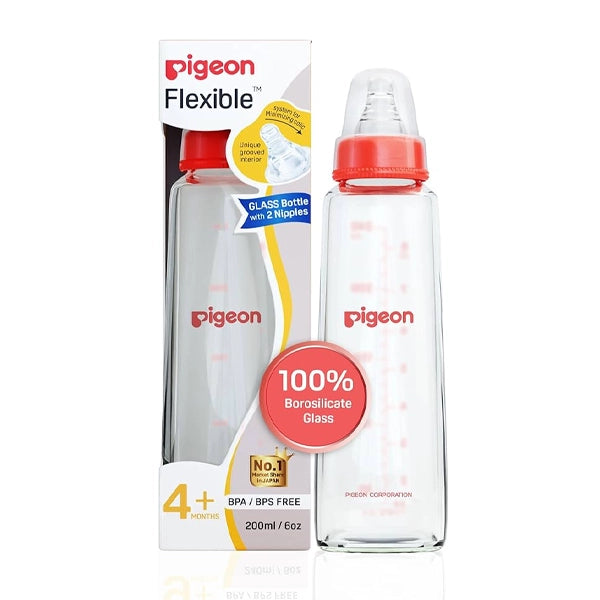 Pigeon Glass Bottle 4+m Flexible 200 Ml
