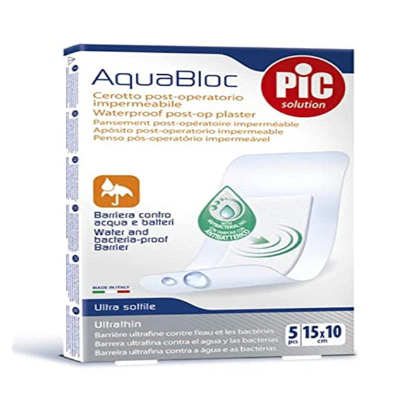 Pic Aquabloc Plasters 15x10cm 5's