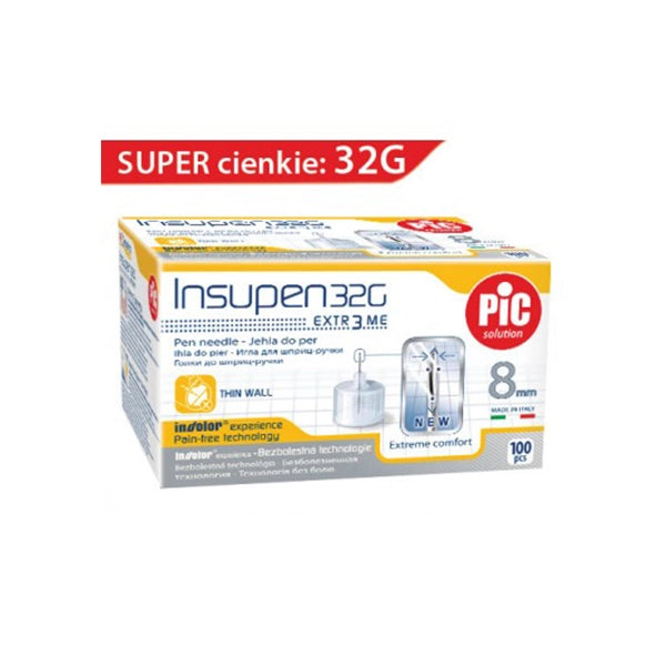 Pic Insupen Needles 8mm 100 Pcs