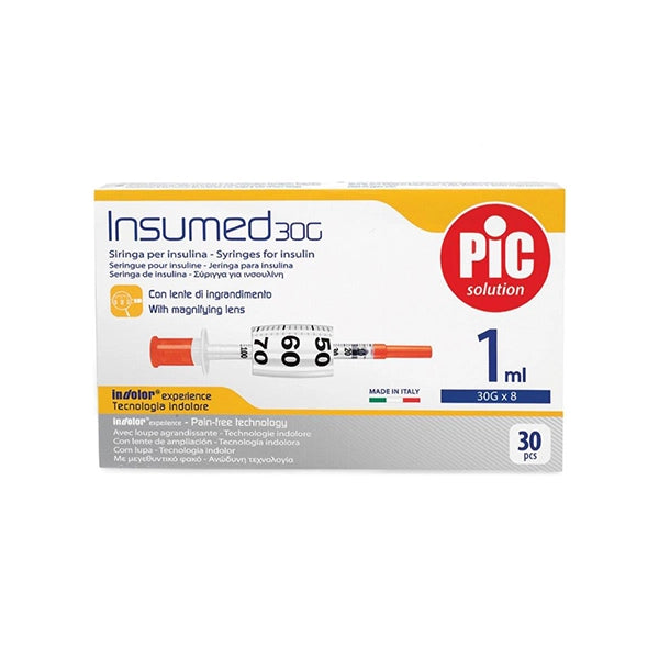 Pic Insumed 1 Ml Needles 30 Pcs