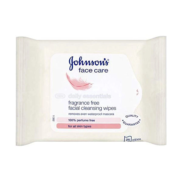 Johnson's Daily Essential Fragrance Free Cleansing Wipes 25 Pieces