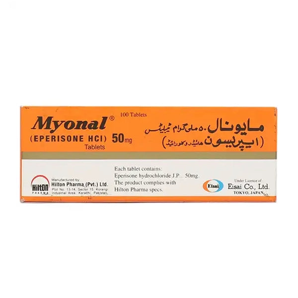 myonal 50mg tablets 100s - muscle relaxant - Myonal