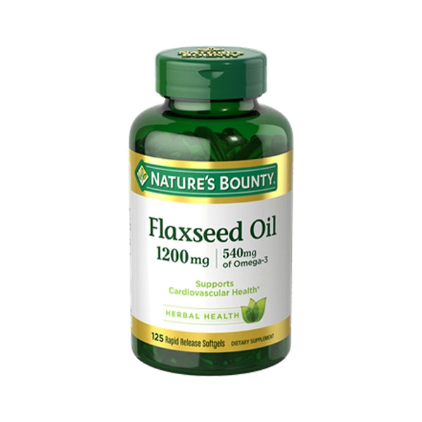 Nature's Bounty Flaxseed Oil 1200mg 125 Softgels