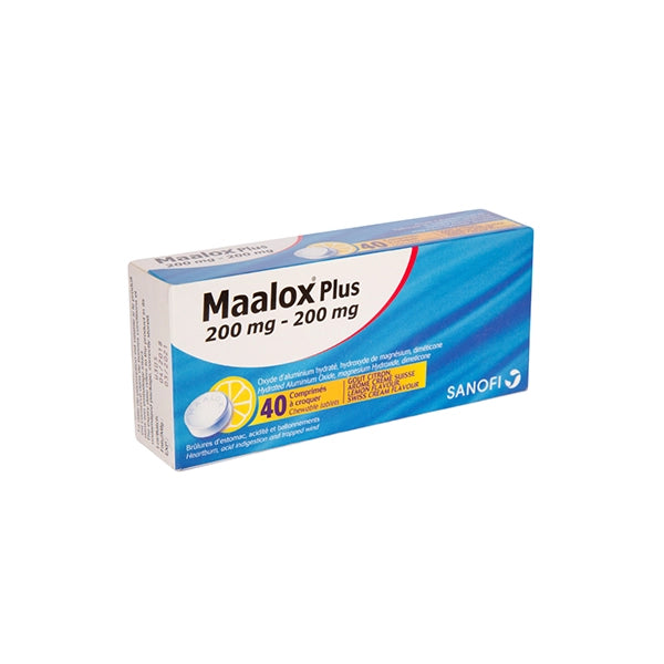 maalox plus 40 chewable tablets - heartburn relief - Maalox