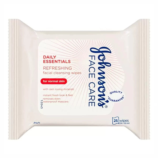 Johnson's Daily Essential Refreshing Facial Wipes Normal 25 Pieces