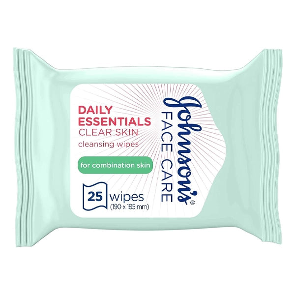 Johnson's Clear Skin Wipes For Combination Skin 25 Pieces