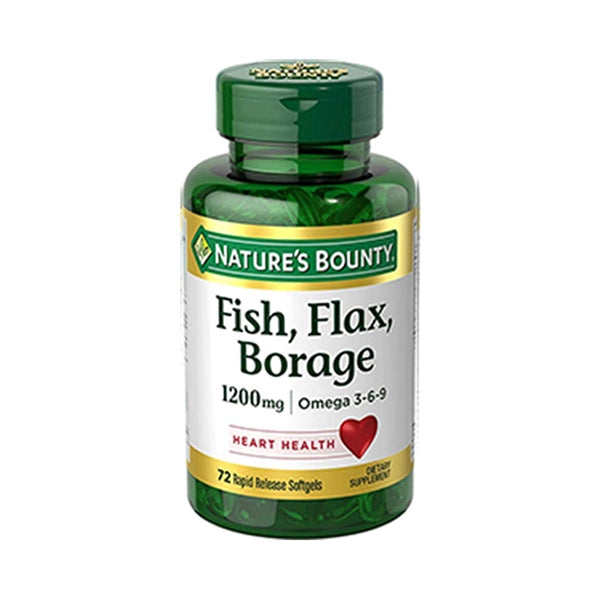 Nature's Bounty Fish Flax Borage 1200mg Omega 369 72's