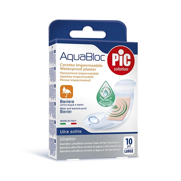 Pic Aquabloc Waterproof Plaster 25 X 72mm 10 Pieces