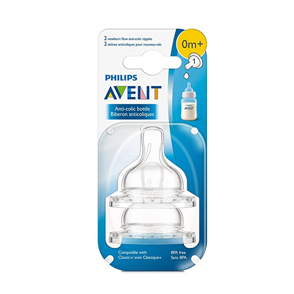Avent Classic Slow Flow Teats 1 Hole 0+m