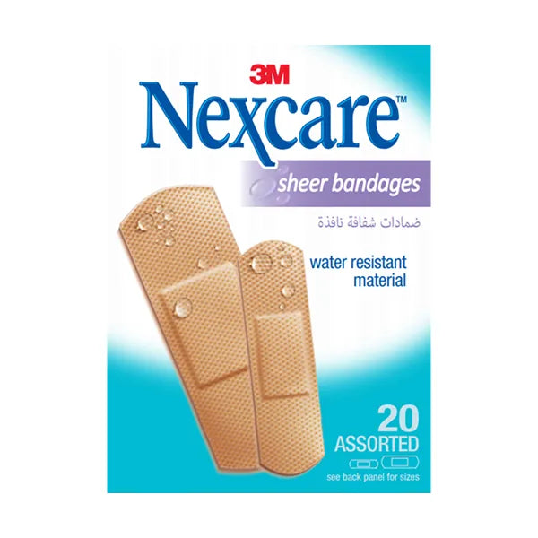 Nexcare Plastic Sheer Bandage Asstd. 20's 