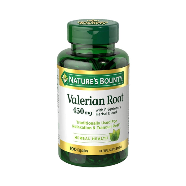 natures bounty valerian root 450mg 100s - relaxation - Nature's Bounty