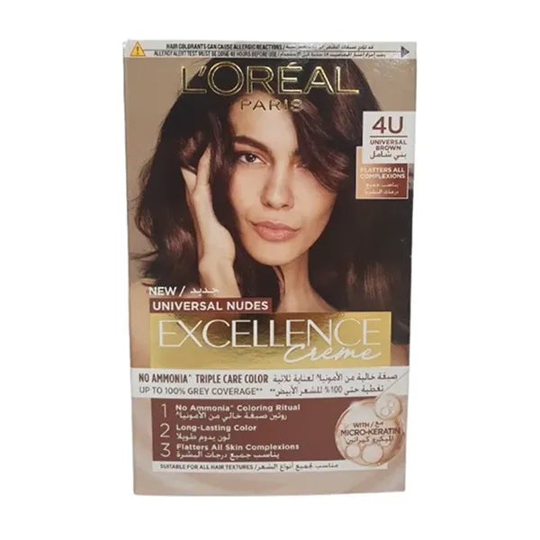 Loreal Excellence Cream Universal Nudes 4u Brown