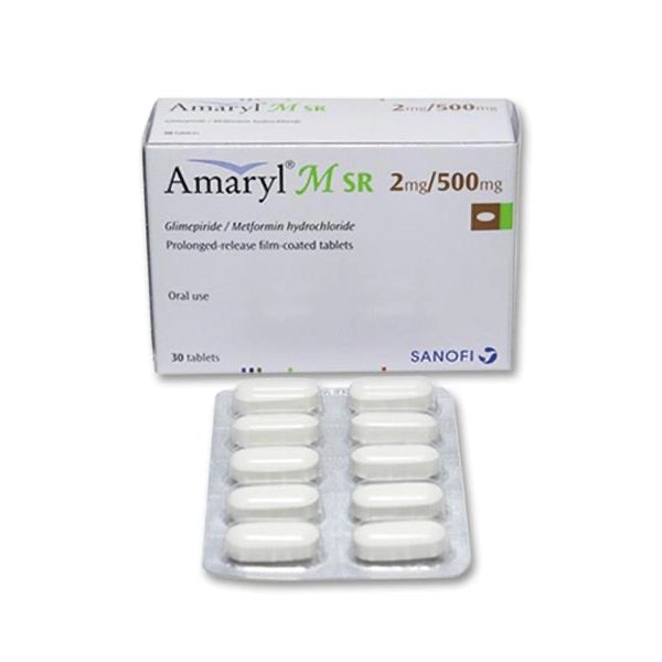 Amaryl M Sr 2mg/500mg 30's