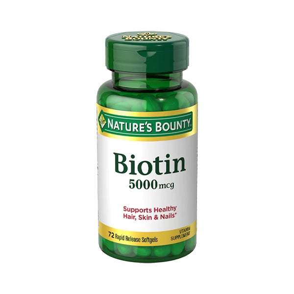 natures bounty biotin 5000mcg 72 60s - biotin - Nature's Bounty