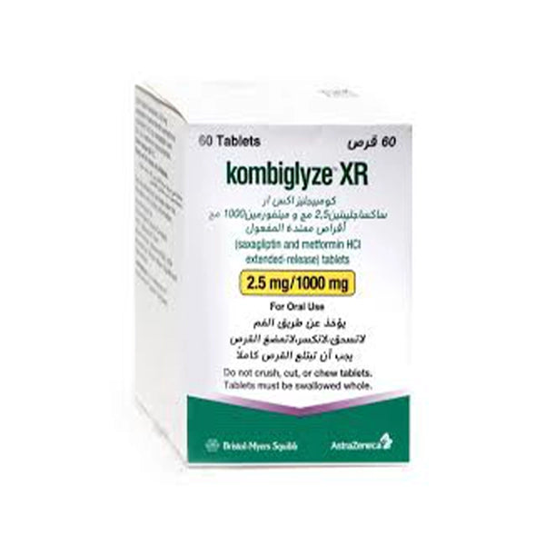Kombiglyze Xr 2.5-1000mg Tab 60's