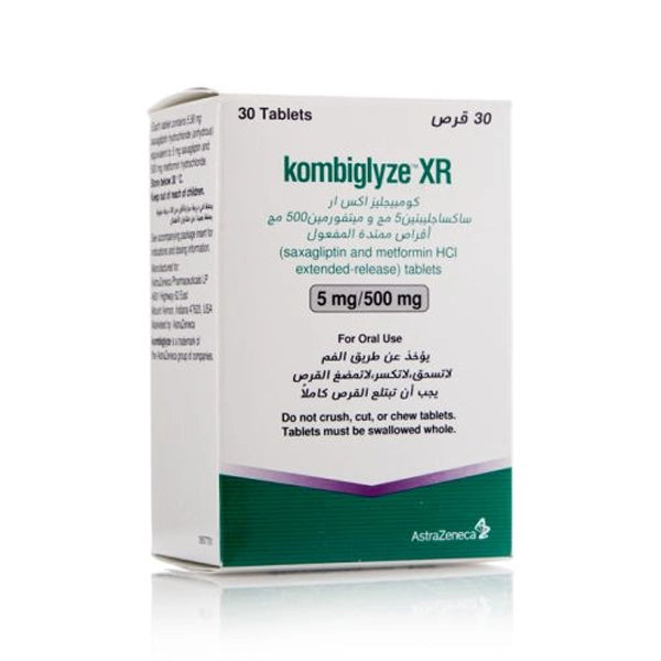 Kombiglyze Xr 5/500mg Tablets 30's